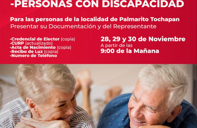 entrega e incorporación del programa Pension para el bienestar