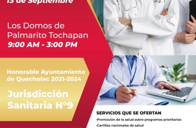 Habrá Martes Ciudadano en Los Domos de Palmarito Tochapan.