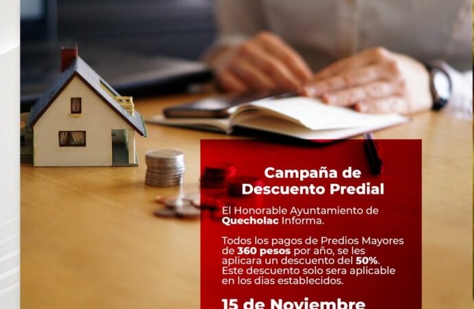 En Quecholac hacen descuento de Predial