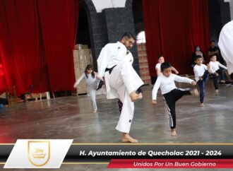 Realizan en Quecholac graduación del taller de Karate do.