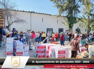 Entregan Despensas a través de DIF en Quecholac
