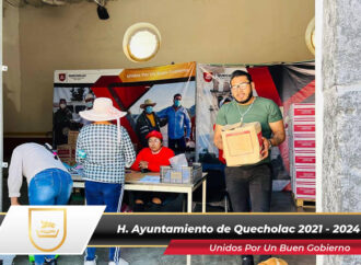 Hacen entrega de Despensas Rezagadas en Quecholac