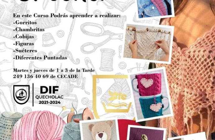 Abren curso de Tejido Crochet en CECADE