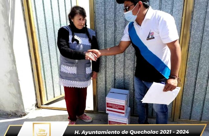 Dan apoyo alimentario a través de DIF Quecholac