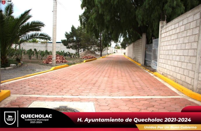Entregan Adoquinamiento en Palmarito Tochapan