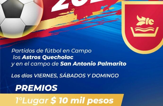 Organizan la Liga Municipal de Futbol en Quecholac