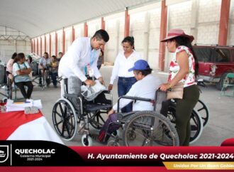 Entregan 50 sillas de Ruedas en Quecholac