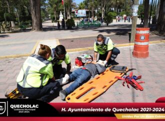 Quecholac participa en el 2do. Simulacro Nacional