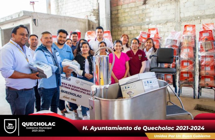 En Quecholac entregan apoyo a CAIC´s y UBR