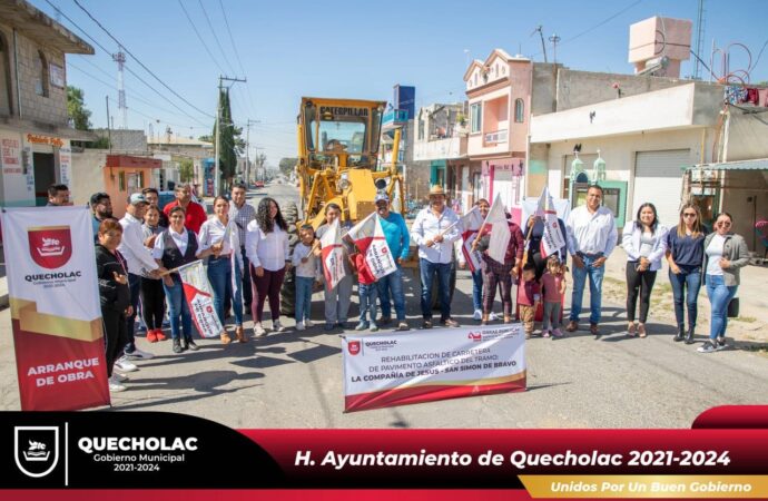 Inician trabajos de Construcción de la Carretera de La Compañía de Jesús – Quecholac.