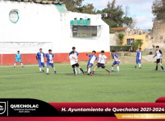 Crean Partidos de Futbol para fomento al Deporte en Escuelas de Quecholac