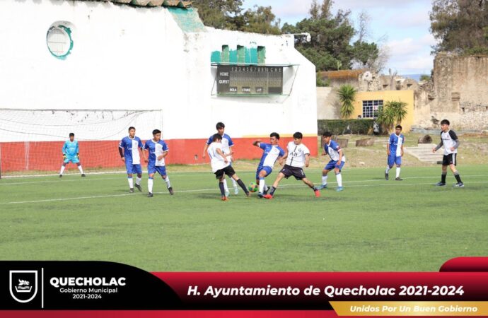 Crean Partidos de Futbol para fomento al Deporte en Escuelas de Quecholac