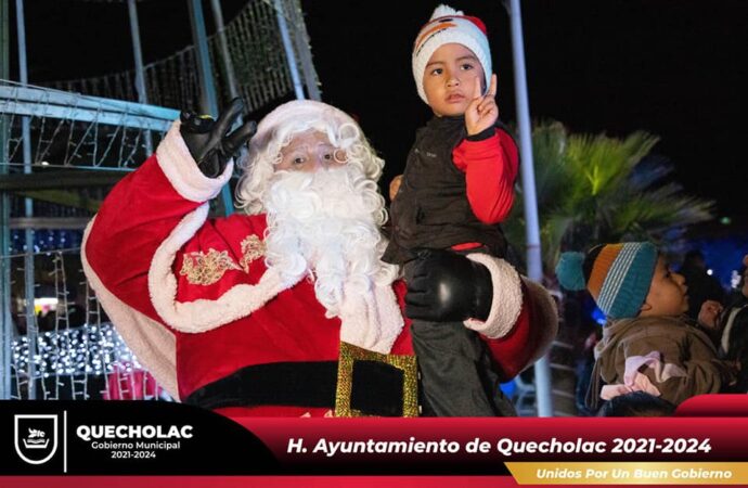Realizan Encendido de Villa iluminada en Palmarito Tochapan