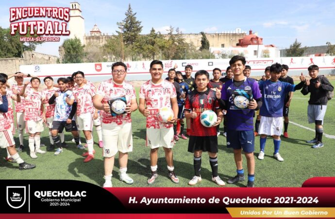Organizan partido entre Bachilleres en Quecholac