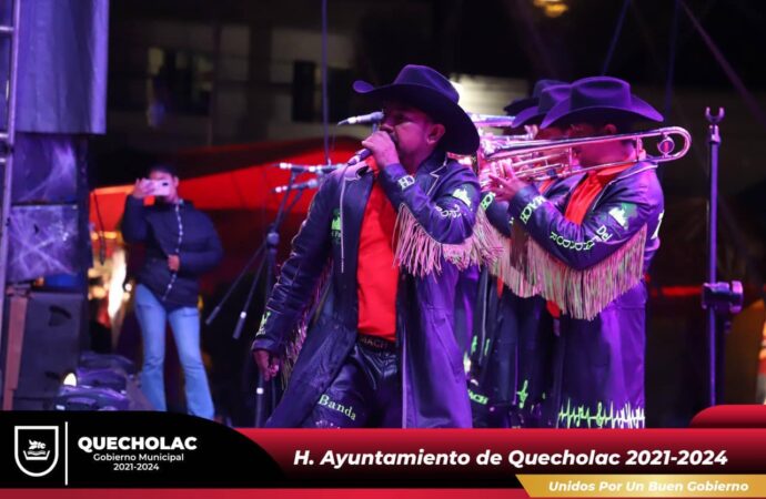 Con Ritmo de Banda y Cumbia continua la Feria de Quecholac 2024