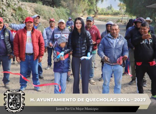 Entregan obra por ampliación de Drenaje en San Bartolomé Coscomaya.