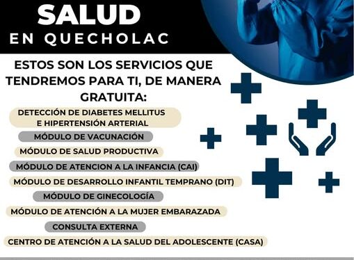 Habrá Jornada de Salud este 18 de Diciembre del 2024 en Quecholac.