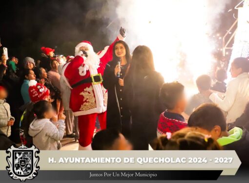Gran Encendido de la Villa iluminada en Quecholac