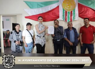 Ayuntamiento de Quecholac entrega constancias a Presidentes Auxiliares que participaron en los Plebiscitos 2025
