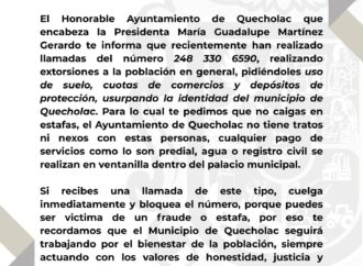 Realizan comunicado en Quecholac para no caer en Extorsión
