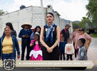 Hacen entrega de obra en San Antonio Tenexcala Palmarito Tochapan.