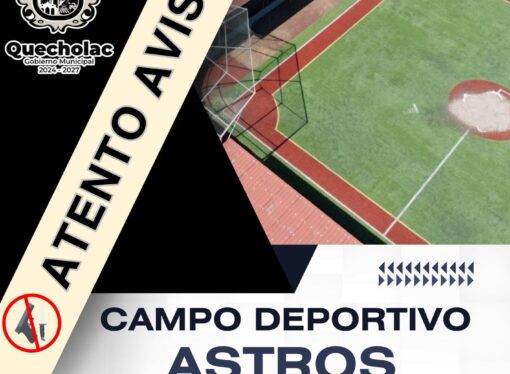 Ayuntamiento de Quecholac te informa sobre el Reglamento del Campo Deportivos Astros