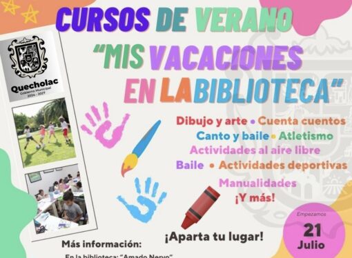 Inscríbete a los Cursos de Verano de la Biblioteca de Quecholac