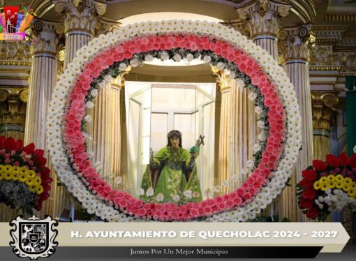 Realizan Gran Adorno Floral en honor a Santa María Magdalena