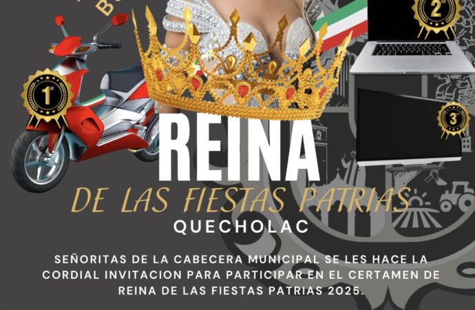 Quecholac busca a su Reina de las Fiestas patrias 2025 y sus princesas