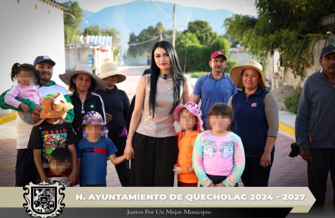 Realizan entrega de obra en la 12 sur en Palmarito Tochapan
