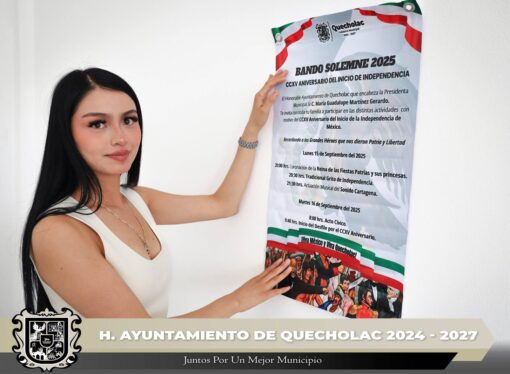Alcaldesa de Quecholac coloca Bando Solemne