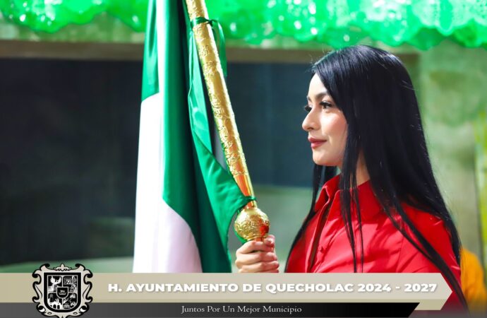 En Quecholac celebran el Grito del Inicio de Independencia por el CCXV Aniversario.