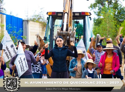 Se sigue trabajando en materia de infraestructura en San Bartolomé Coscomaya.