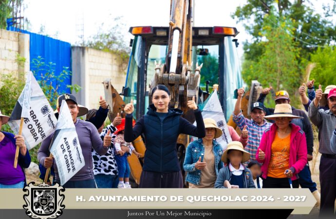 Se sigue trabajando en materia de infraestructura en San Bartolomé Coscomaya.