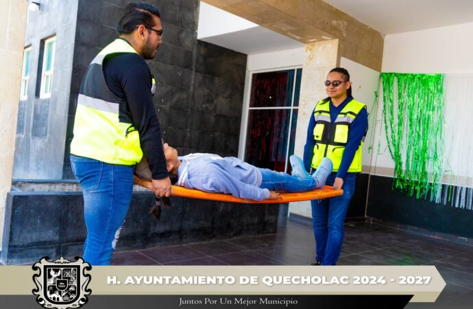 Quecholac participa en el Simulacro Nacional 2025