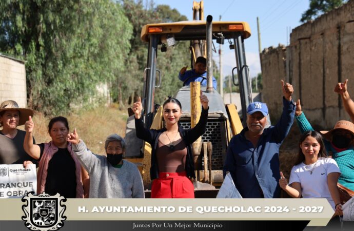 Dan Banderazo de Arranque de obra en Guadalupe Enriquez