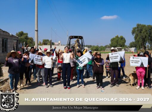 Amplían Red de Drenaje Sanitario en Rancho San Antonio en Quecholac