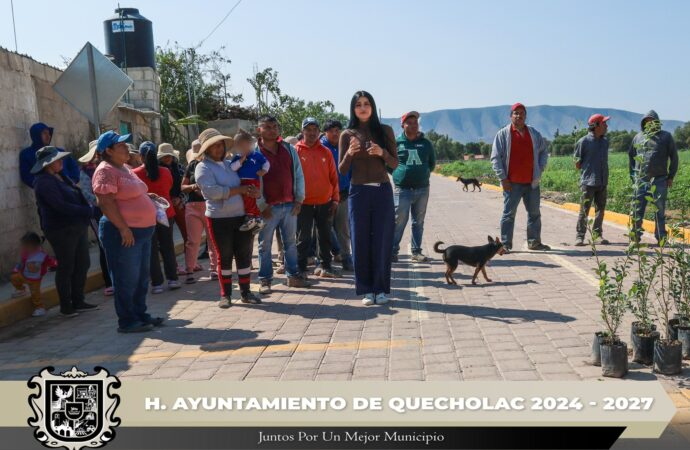 Realizan entrega de Obra en San Bartolomé Coscomaya