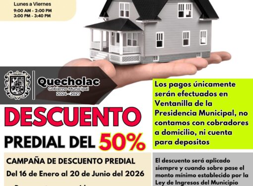 Campaña de Descuento Predial del 50% de Descuento