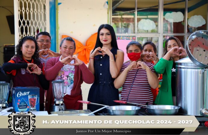 Realizan Entrega de equipamiento al desayunador del Jardín de Niños Norma Augusta en Quecholac.