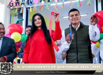 Inauguran el comedor de Desayunos Calientes en la Primaria Justo Sierra Méndez en Palmarito Tochapan.