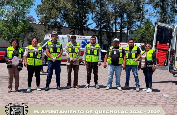 Quecholac participa en el simulacro 2026