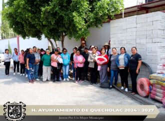 Entregan Materiales de Construcción a la Escuela 5 de Mayo en Quecholac