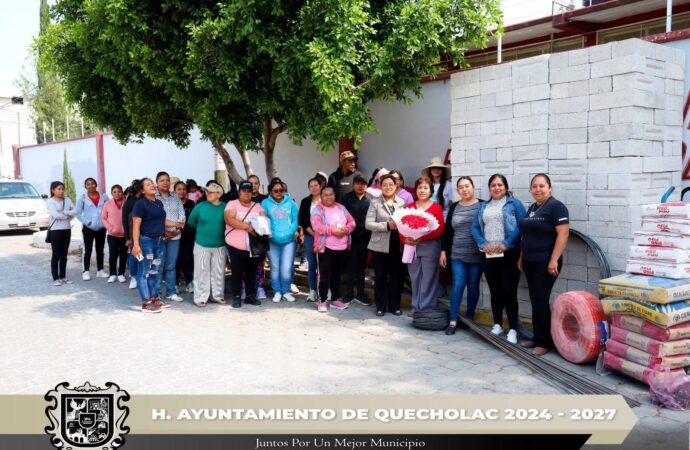 Entregan Materiales de Construcción a la Escuela 5 de Mayo en Quecholac