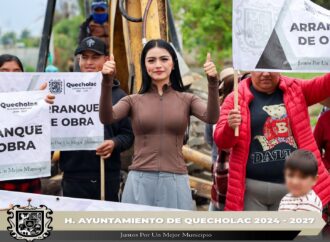 Se llevó a cabo el banderazo oficial de inicio de construcción en la junta auxiliar de Palmarito Tochapan.