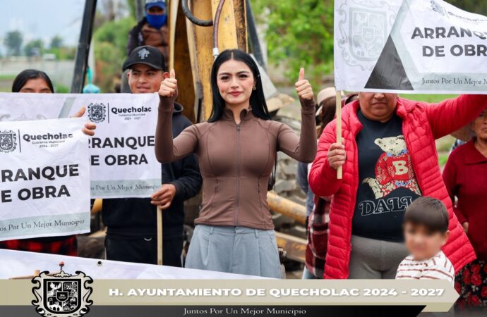 Se llevó a cabo el banderazo oficial de inicio de construcción en la junta auxiliar de Palmarito Tochapan.