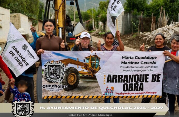 Se realizo el banderazo de Arranque de Obra en la junta auxiliar de Guadalupe Enríquez.