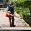 Realizan inspección sanitaria y fumigación preventiva en el parque municipal de Quecholac.