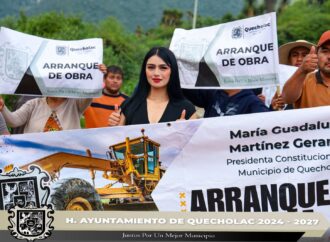 Dan banderazo oficial del arranque de obra vial en la localidad de El Apocentillo.