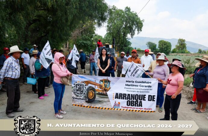 Realizan arranque de obra en la localidad la Cobacha.